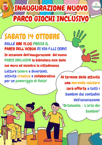 Poster inaugurazione parco giochi