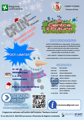 Locandina Centro Ricreativo Invernale