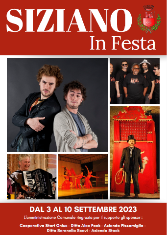 Poster Siziano in festa dal 3 al 10 settembre 2023